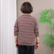 Middle-aged and elderly mothers wear spring and autumn striped T-shirt for women long-sleeved pure cotton grandma wear top large size loose elderly clothes