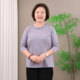 Striped long-sleeved T-shirt for women, large size middle-aged mothers, autumn clothes, can wear pure cotton base shirt, casual inner top
