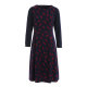 Giovanni Shopping Mall New Spring Knitted Long Sleeve Round Neck Temperament Slim and Trendy Seven-Class Sleepy Mid-Length Dress