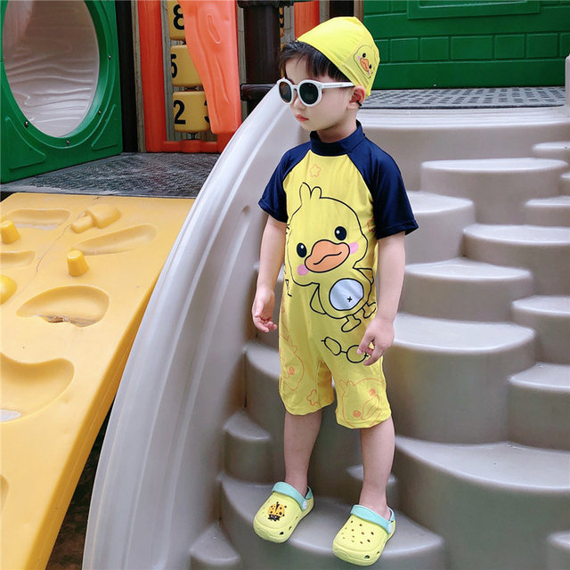 Children's swimsuit one-piece boy's cute quick-drying swimsuit girl's swimsuit summer one-piece baby swimsuit for children two years old