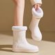 
Fashionable rain boots for women new style mid-tube wear-out adult tie-out warm wear-resistant rubber shoes water shoes waterproof anti-slip rain boots