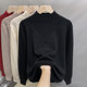 Half turtleneck twist sweater women's base shirt 2025 spring and autumn new pullover outside and knitted underwear fashionable top inside