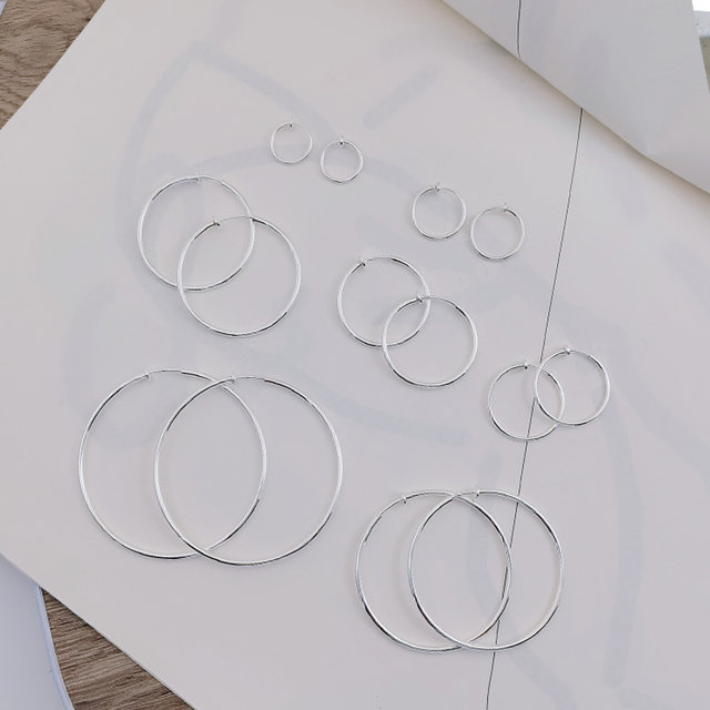 Circle ear clips without ear piercings for women new high-end exaggerated rings with large circle clips without ear piercings for men