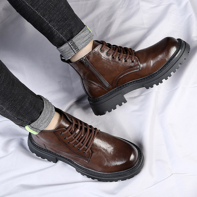 Men'S Casual Martin Boots Men Plus Cashmere