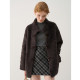 JIUJIU retro horn buckle stand collar fur coat for women in winter 2025 new warm fur top
