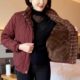 
Winter middle-aged large size plus velvet thickened stand-up collar mother's clothing fashionable casual warm diamond check short cotton coat