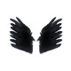 Black swan feather hair clip for women dark sweet cool side clip side clip Halloween black angel wing headdress hair accessories