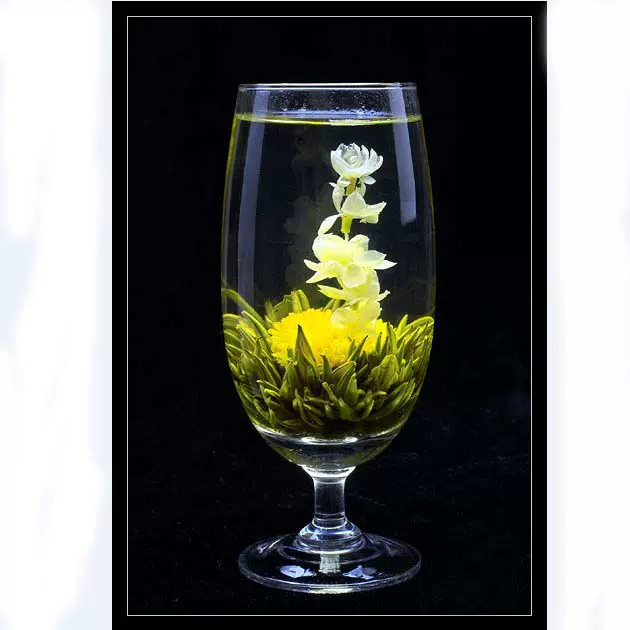 工艺花茶球开花茶中国出水芙蓉双龙戏珠造型艺术茶叶茉莉花仙女