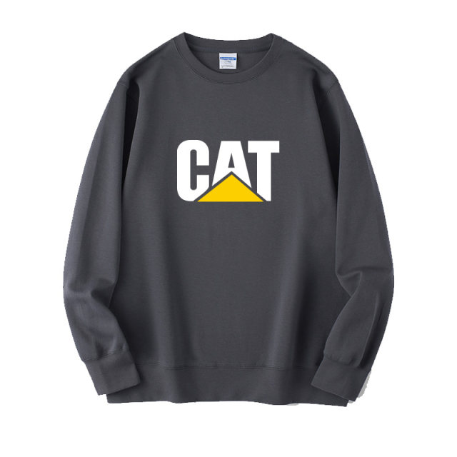 CAT Excavator Carter Logo Machinery Heavy Industry Cultural Sweater Round Neck Large Size Clothes Pullover Men's and Women's Tops