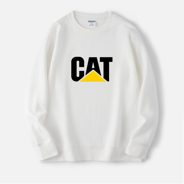 CAT Excavator Carter Logo Machinery Heavy Industry Cultural Sweater Round Neck Large Size Clothes Pullover Men's and Women's Tops
