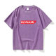 KONAMI logo T -shirt short -sleeved tide clothes female male round neck large size loose summer couple clothes on cotton