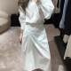 EASE authentic women's clothing, casual big brand design, spring new style, waist-crossing, tone, temperament shirt dress