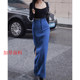 Pear-shaped figure plus size gray high-waisted hip suit half-length skirt for women slimming mm retro a-line straight skirt