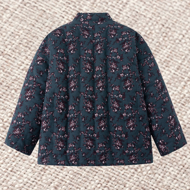 Pure cotton handmade cotton coat for women, plus large size pure cotton coat for elderly people, wearing thickened small cotton jacket inside
