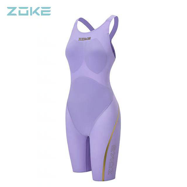 zoke boys and girls training one-piece five-point swimsuit swimsuits and trunks teenagers adult competition FINA certification