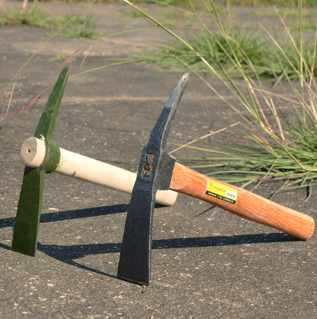 Multifunctional digging tool for digging tree roots steel pick iron pick dual-purpose hoe pick outdoor pure steel sheep pick hoe small pick