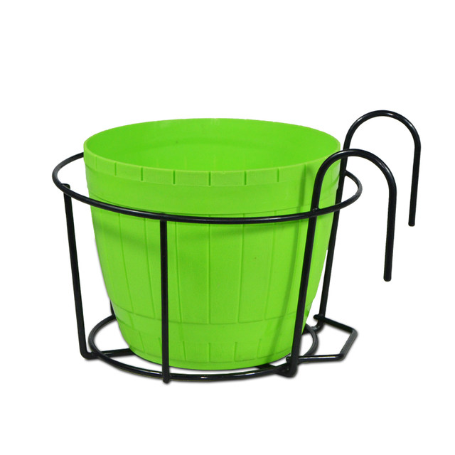 Balcony Flower House Hanging Fracket Railway Set the Iron Skills of Merit Green Plant Plant Wall -Mount Flower Pot Hanging Hanging
