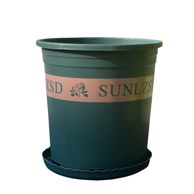 Classic gallon flower pot special green potted potted small flower pot balcony balcony rose resin plastic flower pot
