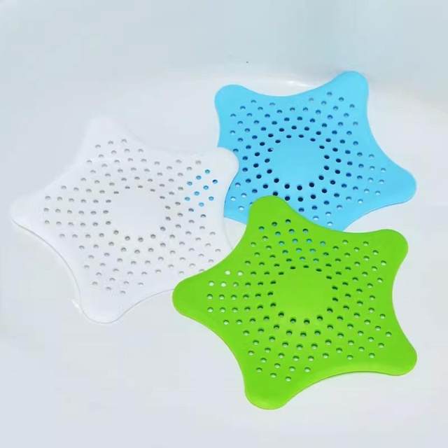 Starfish floor drain suction cup kitchen pool deodorant sewer anti-blocking bathroom mat sink drain plug filter