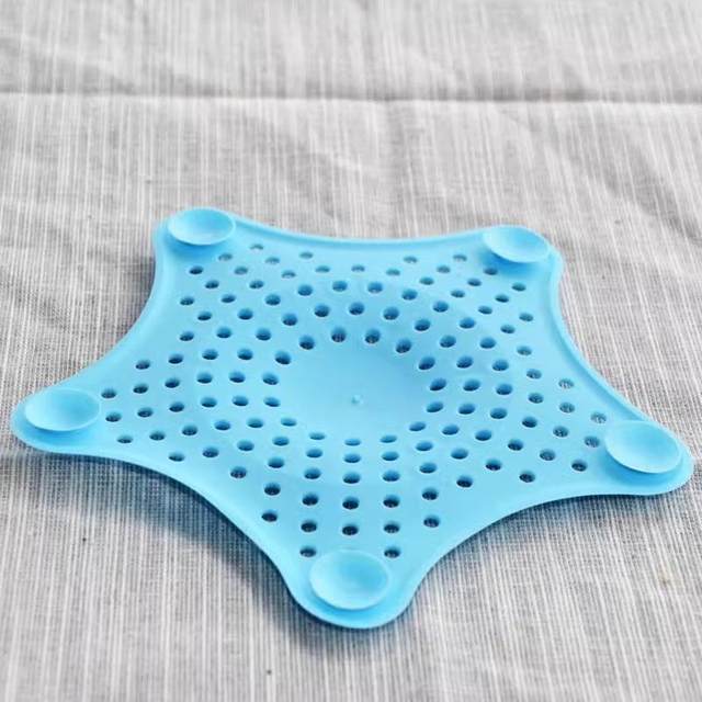 Starfish floor drain suction cup kitchen pool deodorant sewer anti-blocking bathroom mat sink drain plug filter