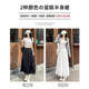 White skirt for women in summer 2025 new high-waisted A-line mid-length spring and autumn puffy skirt ballet cake skirt