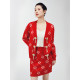 Stubborn 2025 Spring New Year Red Chinese Women's Knitted Cardigan Chinese Style Buttoned V-neck Sweater Jacket Women 8924