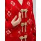 Stubborn 2025 Spring New Year Red Chinese Women's Knitted Cardigan Chinese Style Buttoned V-neck Sweater Jacket Women 8924