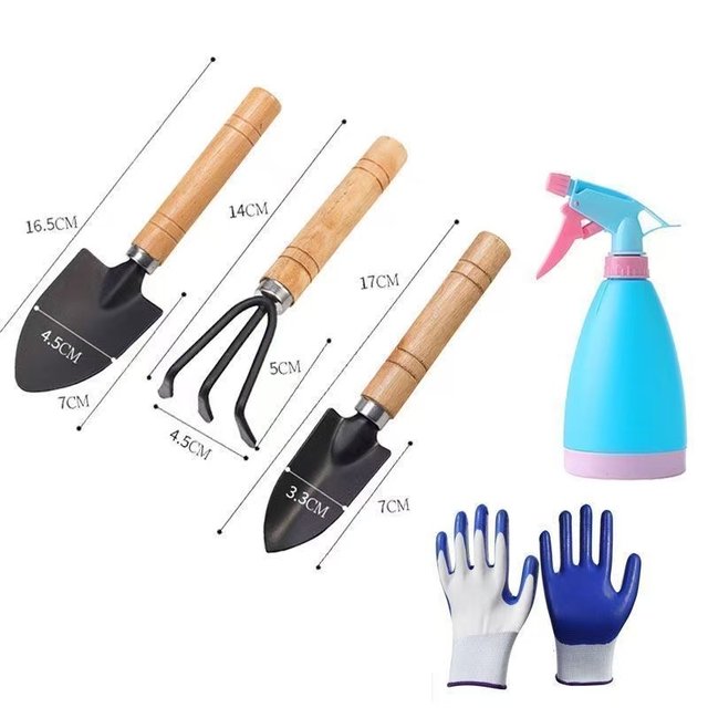 
Thickened gardening tools small shovel for farming vegetables and flowers shovel rake hoe digging shovel loosening soil tool set