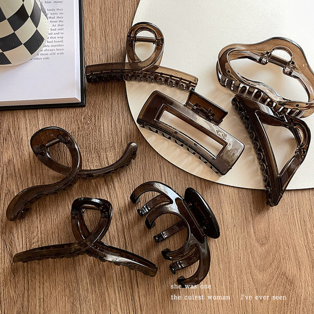 High-end hair clip for the back of women's head 2025 new style grab clip hair clip headwear hair clip broken hair shark clip hair accessory