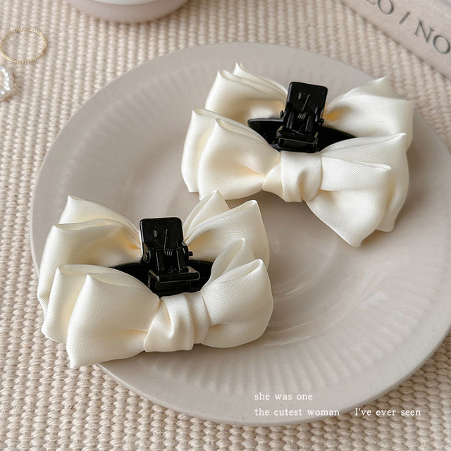 Elf ear bow princess head clip sweet girl hair clip forehead bang clip temperament shark clip hair card