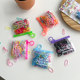 100 pieces in bag~Disposable small rubber band for women's scalp cover Colorful hair rope High elastic durable hair rope hair ring