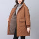 Diamond cotton coat for women's mid-length cotton coat with velvet thickened autumn and winter middle-aged mother's cotton coat ~ Clearance special price
