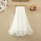 Irregular skirt for women spring and summer new high-waisted Organya mid-length A-line skirt fairy skirt mesh long skirt