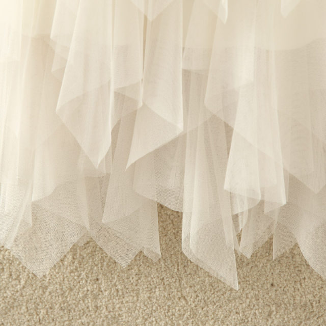 Irregular gauze skirt female summer new loose waist multi -layer mesh skirt stitching cake skirt skirt skirt short skirt