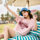 Tang Shi T-shirt for women 2025 summer new loose top letters American retro chic niche casual short-sleeved sz