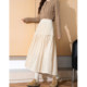 Tang Lion Skirt Women's Women's Autumn Heavy Works Velvet Skirt Elegant Sweet Cake Skirts Covering Belly Skin Umbrella Skirt A
