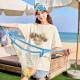 Tang Shi T-shirt for women 2025 summer new loose top letters American retro chic niche casual short-sleeved sz