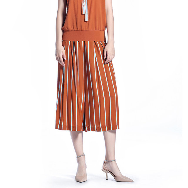 The same autumn and summer new casual pants for Shengyuzhu counter, loose and thin, comfortable mid-waist cropped pants wide-leg pants