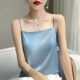Small suspender vest women's white suit inner wear 2025 summer new versatile base shirt one-collar satin top