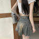 Retro old high-waist denim skirt 2025 summer new niche design versatile slim A-line short skirt