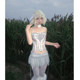 FabGirls Wandering Girls Mesh Splicing Irregular Low-Wait Skirt Niche Retro Millennium Miniskirt
