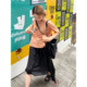 Avocadong black high -waisted skirt A -line long irregular long skirt design drawing half -bodies skirt