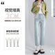 Straight-leg jeans for women 2025 spring and summer new style moonlight blue high-waisted narrow version retro nine-point petite cigarette pants