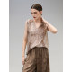 COCOBELLA Heavy Industry Gradient Sequin Embroidery Can Wear Outer Vest Spring and Summer Light Luxury Sleeveless Shirt VT0029