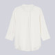 Hazzys Fashion Women's White Loose Cropped Sleeve Shirt Top Women's Casual Summer Shirt Jacket
