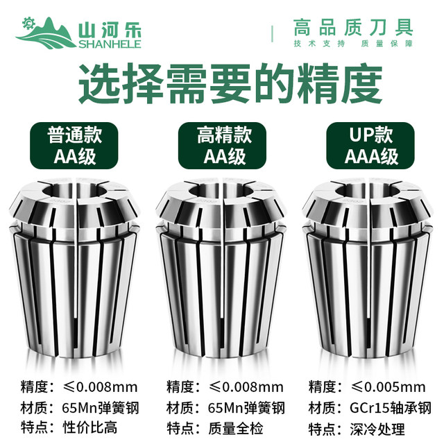 Shanhele ER25 chuck high-precision elastic ER chuck engraving machine spring chuck UP grade anti-rust stainless steel