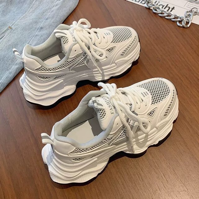 
Korean genuine leather and velvet dad shoes for women 2025 autumn and winter high-end thick-soled, breathable and versatile sports and casual shoes