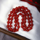 Star Zhao Lusi's same style natural red agate round bead two-circle bracelet Women's agate chalcedony bracelet gift