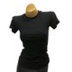 South Korean INS women's sweet honey retro dark red pocket sexy basic model short -sleeved T -shirt 2019 new model