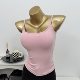Basics~ Sexy U-neck with chest pads and secondary breasts suspender vests are easy to wear for women
